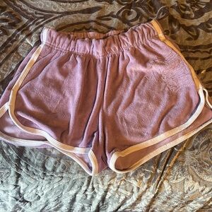 PINK Victorias Secret Light Purple/White Comfy Shorts